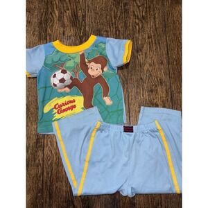 Vintage Y2K curious George pajama set 3t